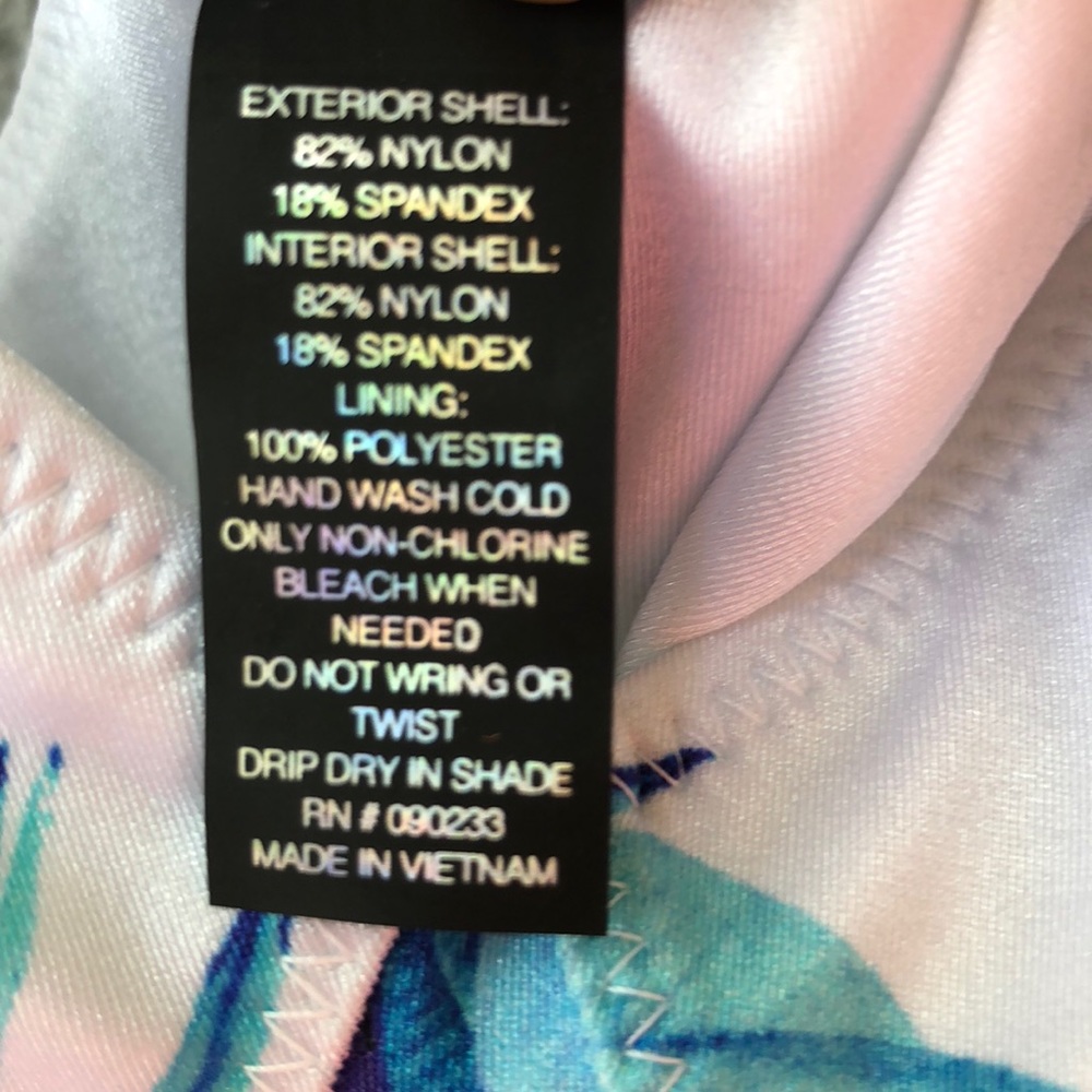 L. A. Hearts Blue Tropical swimsuit NWT - Picture 6 of 8